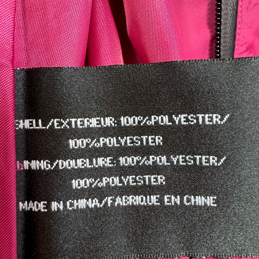 DKNY Donna Karan New York Water Resistant Swing Raincoat Magenta Pink Size S - Picture 9 of 14